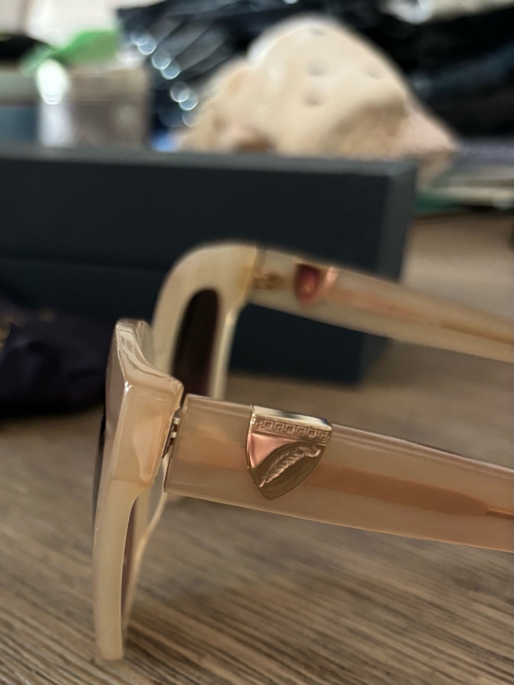 Aspinal of London Women's Nude Cat-Eye Sunglasses - Picture 4 of 5